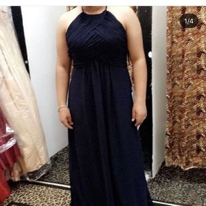 Navy blue dress fits 6-10 only worn once